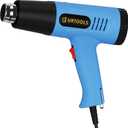 Heat Gun, 572 & 1112F Temp Ranges, 2-Speed Adjustable, 110V with 4 Nozzles, Overload Protection, 4.9FT Cord, for Crafts and Shrink Wrap (Standard)