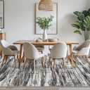 SIILOOM 8x10 Washable Area Rug, Non Slip Large Rug for Bedroom Living Room