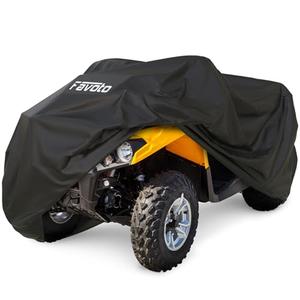Favoto ATV Cover Waterproof Outdoor - Heavy Duty 4 Wheeler Cover Quad Cover All Weather Dust Rain Sun Protection Compatible with Kawasaki Polaris Yamaha Honda 82.7" Windproof Vehicle Cover