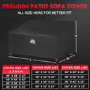 Zettum Patio Loveseat Cover 66 Inch - 600D Outdoor Couch Sofa Cover Waterproof Heavy Duty, 2-Seater Lawn Furniture Covers for Outside Sofa, Loveseat, Couch, Bench and Glider - 66 x 34 x 32 Inch