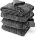 Sunbeam Electric Wi-Fi Connected Loftec Electric Heated Blanket, 10 Heat Settings, 10-Hour Auto Off, Fast Heating, Smart Heating Blanket, Voice & Wired Controller, Night Fog Grey, Full, 84" x 72"