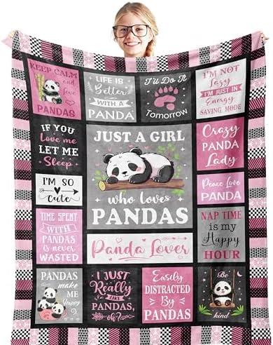 Nicetous Panda Blanket, Panda Gifts for Girls/Women, Pandas Lover Gifts Throw Blanket 50x40in