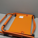 Vibrant and Cheerful Orange Folding Outdoor Chair, Compact Lightweight Portable Design with Wood Armrests & Metal Frame for Backyar, Camping, Beach, Hiking, Picnics