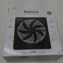 HOLMES 10" Personal Fan, Rechargeable Battery, 3 Speed Settings, Lightweight and Portable, USB Cable, Carrying Handle, Home and Office, Black Finish
