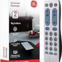 Remote Control for Samsung, Vizio, Lg, Sony, Sharp, Roku, Apple TV, TCL, Panasonic, Smart TVs, Streaming Players, Blu-Ray, DVD, 2-Device, Silver, 33701 3 Pack