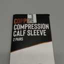 Doctor's Select 2 Pairs Copper Calf Compression Sleeve - Leg Compression Sleeves for Women & Men, Shin Splint Relief