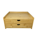 Prosumer’s Choice Wooden Desk Organizer With Two Drawers Monitor Display Bamboo