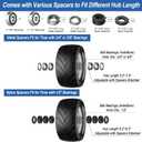 11x6.00-5 Flat Free Tire with Chevron Tread, Zero Turn Lawn Mower Tires with 3/4" or 5/8" and 1/2" Bearings, 5.2"-8.3" Centered Hub,11x6.00-5 Tires for Zero Turn Mower Gray Rim - 2Pack