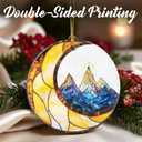 4 x Night Court Christmas Ornaments: Christmas Tree Ornaments, Bookshelf Decor, Stocking Stuffers, Fantasy Book Reader Gifts, Book Lover Gifts, Bookish Gift (Mountain-moon)