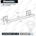 KOKOSIRI Towel Rail Bathroom Towel Bars Matte Black 20 Inch Towel Holder for Bath Cabinet Kitchen Wall Mount Stainless Steel B4005BK-L20
