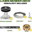 42 Inch Deck 130794 Spindle Rebuild Kit for Craftsman LT1000 LT2000 DLT3000 DYT4000, with 2 Spindles Assembly 532130794, 2 Idlers 173437, 2 Blades 134149, 1 Belt 144959