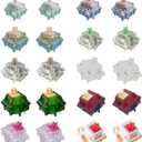 GATERON Keyboard Switches Tester, Baby Kangaroo2.0 Magnetic Jade Melodic Smoothie Dual-Rail Lunar Probe Switches RGB LED for Mechanical Keyboard (20PCS)