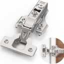 2 Pairs 4 Packs Full Overlay Soft Close Cabinet Hinges,3/4 inch Face Frame Soft Close Hinges with Hydraulic Damper,Concealed 3D Adjustable for Frame&Frameless Cabinets