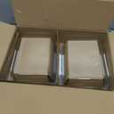 Extra Large Glass Food Storage/Baking Containers Set with Lids, 2 Pack 80 oz(10 cup)&2 Pack 36 oz (4.5 cup) Airtight Glass Container, Microwave, Oven, Freezer and Dishwasher, Gray