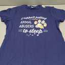 I Support Putting Animal Abusers To Sleep Dog Paw T-Shirt, Size M