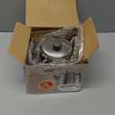 VeoHome Stainless Steel Tea Pot with Infuser - Keeps Heat Thanks to its Double Wall, Silver (1 Liter (34 oz))