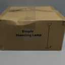 Floor Lamp, LED Standing Lamps with White Plastic Shade, Black Modern Torchiere Floor Lamp, Tall Lamps for Living Room Dorm, Bulb not Included