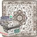 PUPIBOO Washable Pee Pads for Dogs and Cats - Super Absorbent Reusable Puppy Training Pads - 100% Waterproof, Leak-Proof & Non-Slip Whelping Pads for Pet Housebreaking (36 x 36 Inch (Pack of 2), Light Brown)