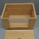 Extra Large Trash Bag Holder, Bamboo Wooden Trash Bag Dispenser with Lid, Stackable Storage for Kitchen/Laundry Room/Under Sink Organization