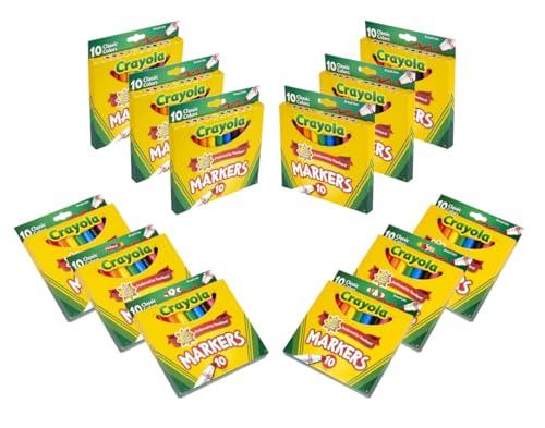 Crayola Broad Line Markers (12pk), Assorted Bulk Markers for Kids, Arts & Crafts Supplies for Coloring Books, Construction Paper, Ages 3+
