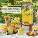 Beverage Dispenser, 3Gallon Glass Drink Dispenser with Stand, Stainless Steel Spigot, Ideal for Parties, Bars, Restaurants (3 Gallon/11L)