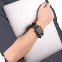 Guran Soft Silicone beads Elastic Sport Straps Stretchy Watch Bands Compatible with Apple Watch Band Scrunchie 38mm 40mm 41mm 42mm 44mm 45mm,Wristbands Women Men Replacement Solo Loop Strap for iWatch Series SE 7 6 5 4 3 2 1 (leopard print)