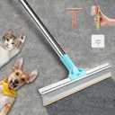 2 in 1 Carpet Rake for Pet Hair Removal, Reusable Pet Hair Remover, 54 Adjustable Long Handle Cat Dog Carpet Rake Scraper, Dog Hair Rake Brush for Rugs, Mats, Couch, Furniture