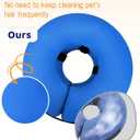 Supet Inflatable Dog Cone for Dogs to Stop Licking, Dog Neck Donut Collar Recovery E Collar to Stop Licking, Soft Pet Cone for Large Dogs (Blue, L)