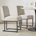 Mason Modern Metal Frame Upholstered Dining Chair (Set of 2)