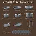 SENSARTE 23 PCS Non Stick Pots and Pans Set, Non Toxic Cookware, Induction, Large