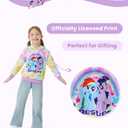 My Little Pony Girls Rainbow Tie-Dye Hoodie Sweatshirt Unicorn Graphic Pullover Tops Casual Clothes for Baby-Toddler Kids (3T, Rainbow Dash-multi-color)