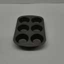 GoodCook Everyday Nonstick Steel Jumbo Texas Muffin Pan, 6-cup, Gray