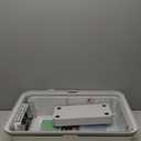 Eosarcu Stainless Steel Cat Litter Box with Lid, 180 Flip-Top XL Extra Large Enclosed Litter Box, Covered Metal High Sided Litter Pan with Steps & Scoop, Easy Cleaning, Odor Control, Non-Sticky-Grey