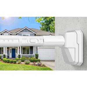 Tension Curtain Rod 41-185 In (4-15ft), Extra Long Tension Rod No Drilling For Patio Windows, White Shower Curtain Rod For Room Divider,One-Click Telescopic Rod, Outdoor Curtain Rods Never Rust