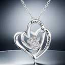 4 x Cynlsum Dog Memorial Gifts Remembrance Necklace: Loss of Dog Sympathy Gift- Personalized Pet Necklace for Women Pet Lovers Puppy Bereavement Gift Keepsake Passing Away Gifts (Stainless)