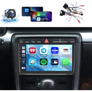 4+128G Radio for Audi A4 S4 RS4 20022008, 9" Touch Screen for Audi A4 Radio Kit with Wireless CarPlay/Android Auto, 5GHz WiFi, Bluetooth 5.0, EQ, GPS Navigation, 1280 * 720, Backup Camera