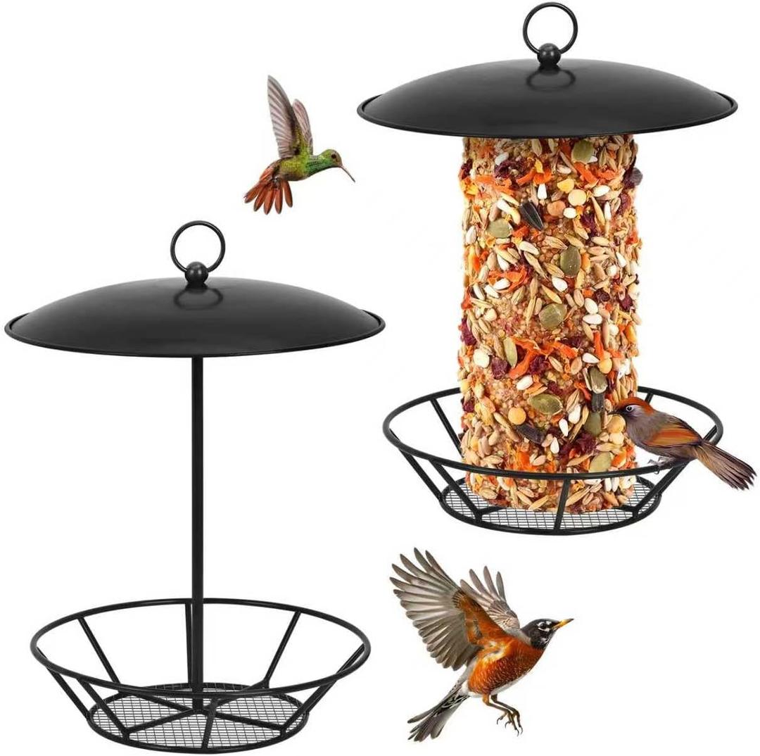2 Pcs Suet Feeder Cylinder Bird Feeder, S-6-2 Cylinder Birds Feeders for Outdoors, Bird Suet Cake Holder Backyard Wild Birdfeeding Birds Feeders for Outdoor Garden Accessories