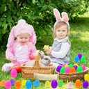 12 Pack Easter Eggs Filled Chick LED Puffer Balls,LED Light Up Toys Stuffers Stress Relief LED Ball for Kids Easter Egg Hunt Filling Treats Easter Basket Stuffers Easter Party Favor