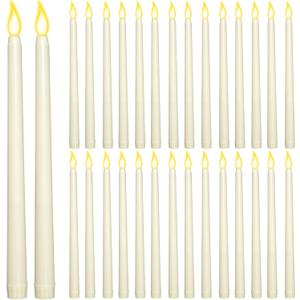 30 Pack Flameless Taper Candles Battery Operated LED Taper Candles Bulk Flickering Fake Candle Sticks for Home Decor, Wedding, Party, Christmas, Battery Not Included