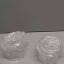 20-Ounce Qtip Holder Storage Canister Set of 2, Clear Plastic Apothecary Jar with Lid, Bathroom Makeup Organizer for Cotton Ball, Cotton Swab, Pads, Powder Puffs (2)