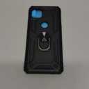 for Motorola One 5G Ace Phone Case, Moto One 5G Ace Case with HD Screen Protector, [Military Grade 16ft. Drop Tested] Ring Shockproof Protective Phone Case for Motorola One 5G UW Ace,Black