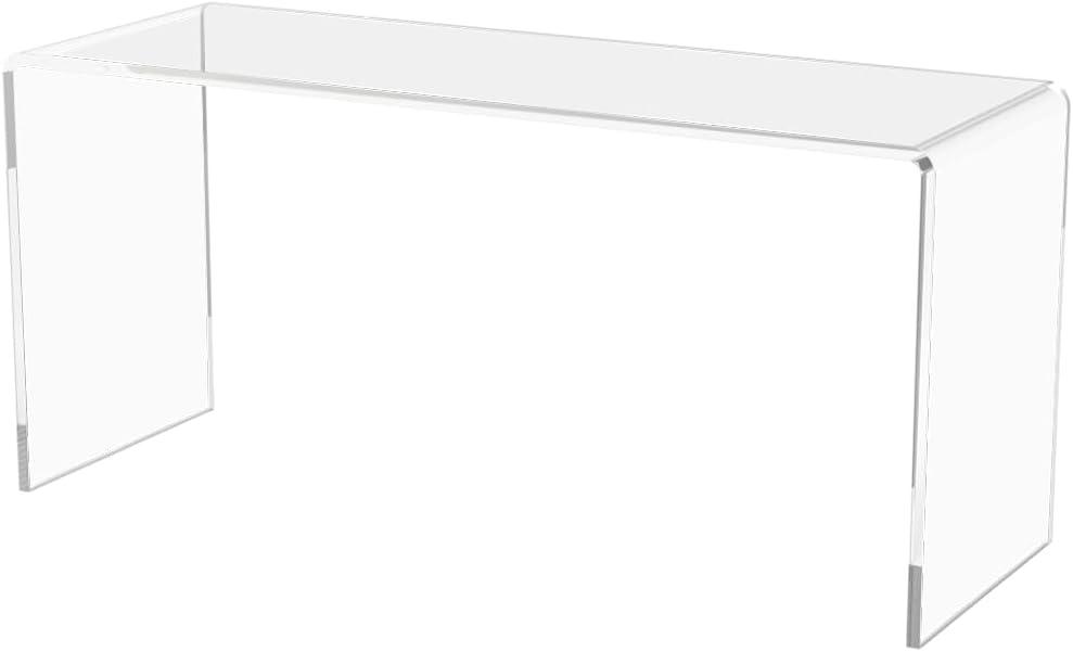 Clear Acrylic Riser 13 Inch Wide by 4.5 Inch Deep Retail Jewelry Stores One Piece Reusable Ring Box Platform Lucite Throne Counter or Tabletop Pedestal by Marketing Holders