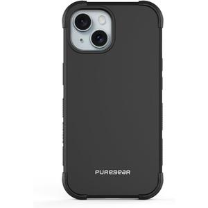 PureGear DualTek Case for Apple iPhone 15 (2023) 6.1", Military Tested and Approved Protection, Heavy-Duty Durable Protective iPhone 15 Case, Drop Test Certification of 20 ft (Black)