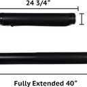 CALPALMY 2-Pack Extendable Poster Tubes Expand from 24.5 to 40 with Shoulder Strap | Carry Documents, Blueprints, Drawings and Art | Black Portable Durable Round Storage Cases with Lids and Labels
