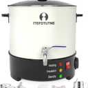 10L Commercial Wax Melter for Candle Making, 10Qts/20Lbs Extra Large Electric Wax Melting Pot for Candle Business with Efficient Pour Spout & Accurate Temperature Control, No Cloggy & Simple Cleanup (white)