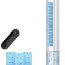 Evaporative Air Cooler, 35" Windowless Air Conditioner Portable w/3 Speeds, 25ft Remote, Smart Timer & Water Tank, Portable Air Conditioners No Windows Needed, 90°Oscillating AC Unit for Room