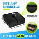 BaseMate Square Umbrella Base Weight, 18" ~ Fits Any Offset, Cantilever & Any Outdoor Patio Umbrella Stand ~ Easy Set up (Side-Slot Opening)