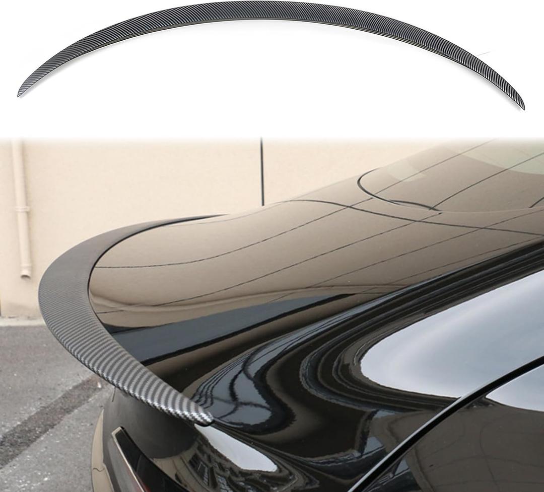 Spoiler for Tesla Model 3 Rear Spoiler Wing ABS Material Rear Trunk Lip Model 3 Highland Accessories Carbon Fiber Style Custom Fit 2020-2025(Matte Carbon Pattern)
