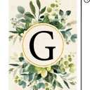 2 x AVOIN colorlife Initial Monogram Letter G Floral Garden Flag 12x18 Inch | Double Sided, Weather & Fade Resistant, Yard Outdoor Decoration, Family Last Name