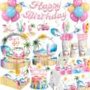 2 x Xynic 205pcs Surf Birthday Party Decorations Tableware Set, 25 Guests